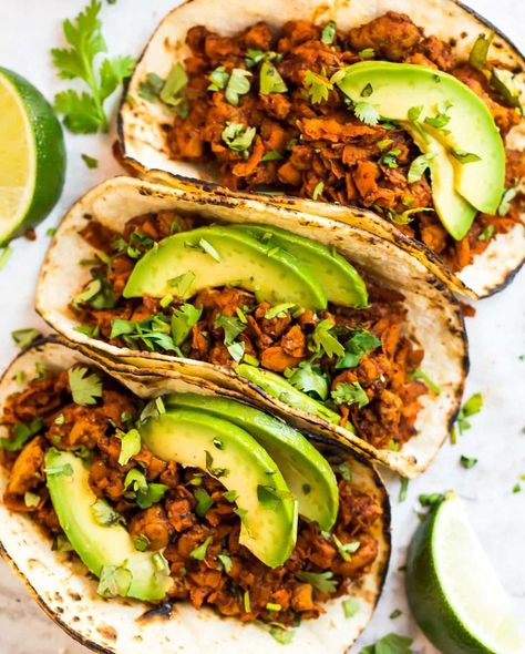 How To Cook Tempeh, Tempeh Tacos, Veggie Enchiladas, Roasted Fingerling Potatoes, Tempeh Recipes, Tips To Save Money, Vegan Tacos, Tempeh, Meatless Meals