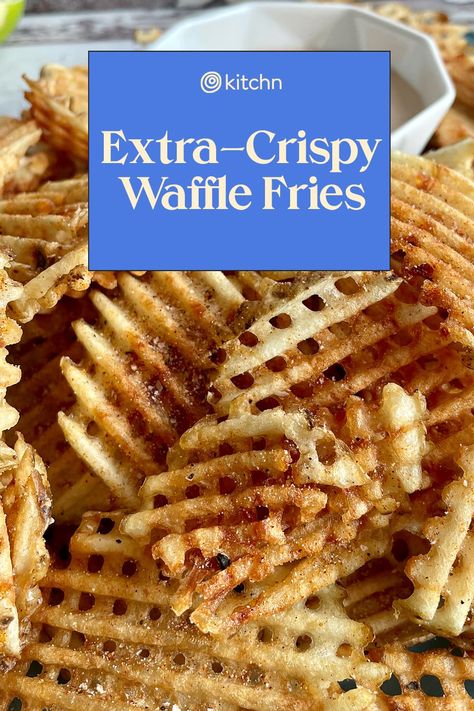 Homemade Waffle Fries, Criss Cut Fries, Waffle Fries Recipe, How To Make Waffle, Fries At Home, Homemade Waffle, Make Waffles, Crispy Oven Fries, Homemade Seasoning