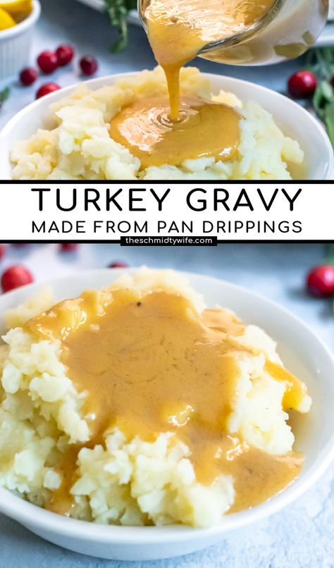 Thanksgiving Gravy With Drippings, Turkey Gravy Recipe With Drippings, Turkey Gravy Recipe Easy, Best Turkey Gravy, Turkey Gravy Easy, Turkey Gravy From Drippings, Homemade Turkey Gravy, Making Turkey Gravy, Homemade Gravy Recipe