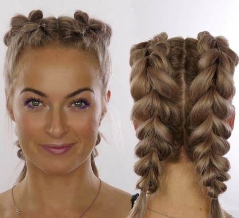 12 Enthralling Warrior Braid Hairstyles for Women Warrior Braids Woman Tutorial, Battle Braids Hairstyles, False Braid Hairstyles, Celtic Braids Women, Female Warrior Hairstyles, Warrior Braids Woman, Army Hairstyles For Women, Viking Braids Female Short Hair, Celtic Braids Hair