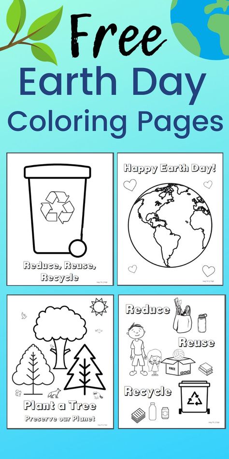 free earth day coloring pages - 4 free coloring pages for earth day Recycle Preschool, Earth Coloring Pages, Earth Day Worksheets, Earth Day Activity, Earth Day Drawing, Earth Day Coloring Pages, Planet Crafts, Earth Day Posters, Earth Day Projects