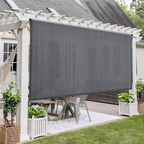 Amazon.com : DIFY Outdoor Roller Shade Blinds Cordless Roll Up Shade, Exterior Roller Shade Wand Crank Operation 5 * 6FT for Patio Yard Deck Porch, Mocha : Patio, Lawn & Garden Outdoor Roller Shade, Yard Deck, Screen Outdoor, Deck Porch, Outdoor Sun Shade, Privacy Screen Outdoor, Shade Cloth, Backyard Living, Roller Shades