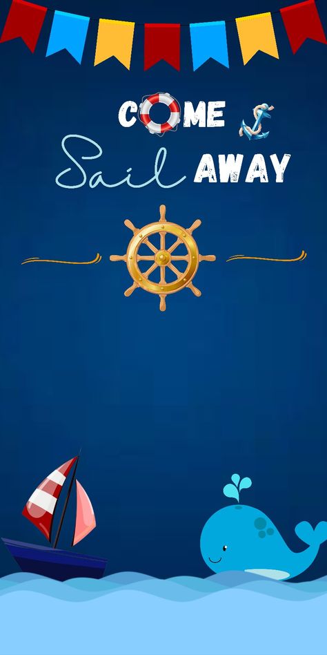 Sailor Invitation Template Sailor Invitation, Newborn Theme, Sailor Birthday, Sailor Theme, Ocean Cakes, Birthday Banners, Sea Theme, Contents Design, Cruise Ship