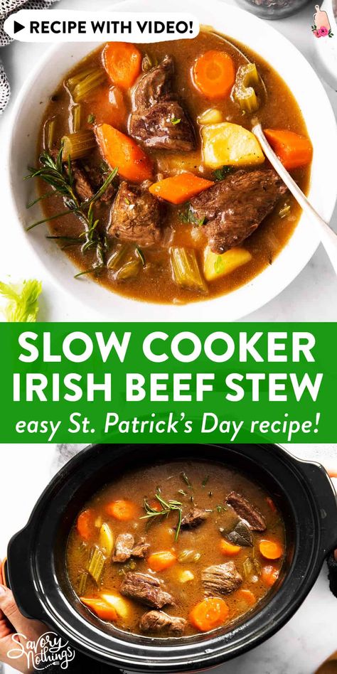 Slow Cooker Irish Beef Stew, Guinness Beef Stew Slow Cooker, Irish Beef Stew Recipe, Irish Stew Recipe, Stew Crockpot, Guinness Beef Stew, Irish Beef Stew, Stew Beef, Crockpot Recipes Beef Stew