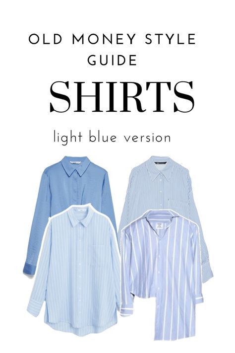 Old Money Shirt Outfit, Old Money Shirts Women, Elegant Shirts For Women Classy, Old Money Blue Shirt, Old Money Ootd, Old Money Shirt, Shirt Old Money, Baju Kurung Malaysia, Ootd Lebaran