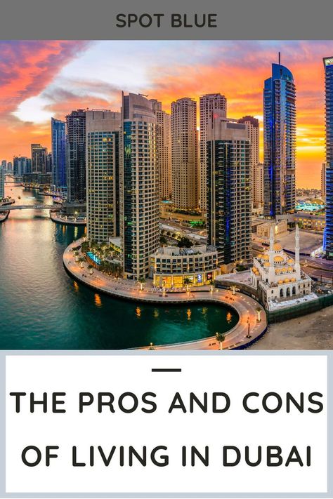 Considering the pros and cons of living in Dubai, make it is easy to see why this destination is an expat haven. Despite being typically stereotyped by many foreign nationalities, over the last ten years, Dubai has reached massive popularity for its real estate market and living standards. Dubai Country, Dubai Burj Khalifa, Dubai Houses, Living In Dubai, Indoor Waterfall, Dubai World, Dubai Real Estate, Global City, Famous Buildings