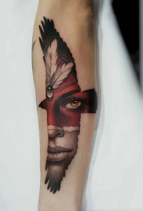 Native American Tattoo, Tattoo On, Headdress, Native American