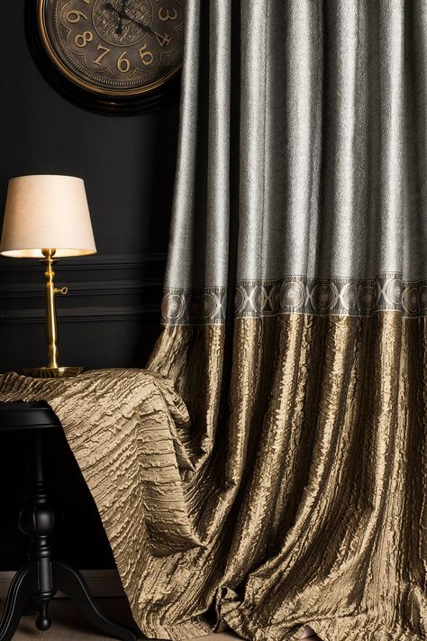 Victorian Curtains, Living Room Gray, Damask Curtains, Blackout Curtains Bedroom, Brown Curtains, Thick Curtains, Plain Curtains, Luxury Curtains, Elegant Curtains