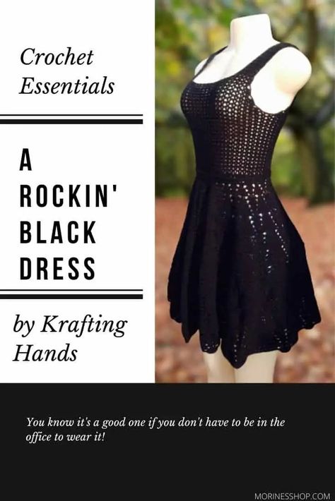 Best Yarn For Crochet Clothing, Crochet Shirt Free Pattern Simple, Crochet Witch Dress Pattern, Crochet Projects Outfits, Crochet Goth Clothes Pattern, Crochet Clothes Dress, Crochet Witch Dress, Halloween Crochet Patterns Free Clothes, Free Crochet Patterns Dress