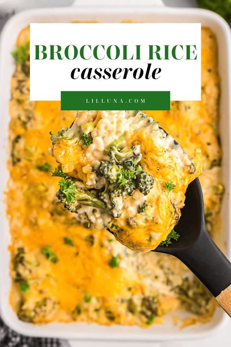 Cheesy broccoli rice casserole will please the pickiest eaters. It's creamy and delicious, a perfect family dinner! #broccoliricecasserole #casserole #broccoli #rice Thanksgiving Broccoli Rice Casserole, Creamy Broccoli Rice Casserole, Best Broccoli And Rice Casserole, Broccoli Rice Casserole With Cheese Whiz, Broccoli Rice And Cheese Casserole Easy, Broccoli Rice Casserole Recipes, Broccoli Cheddar Rice Casserole, Broccoli Rice Casserole Easy, Broccoli Cheese Casserole With Rice