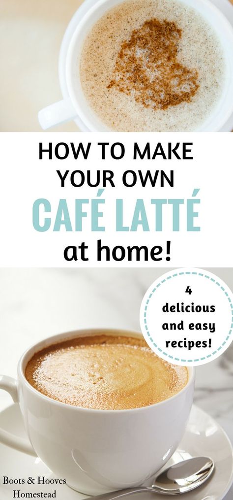 Basic Coffee Recipes, How To Make A Latte At Home, Coffee Items, Homemade Latte, Coffee Beverages, Latte At Home, Coffee Van, Coffee Varieties, Starbucks Frappuccino