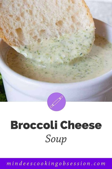 Creamy soups are one of the best comfort foods! This easy recipe gets it's cheesy flavor from freshly grated cheese or Velveeta. Your choice! Figure in that it's homemade with fresh broccoli and you've got a pretty healthy soup too! Cream Of Broccoli Cheese Soup, Crusty French Bread, Soup Making, Cream Of Broccoli, Yummy Fall Recipes, Broccoli Cheese Soup, Broccoli Cheese, Cheese Soup, Creamy Soup