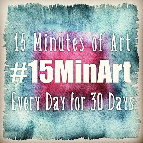 #15MinArt - 15 Minutes of Art a Day for 30 Days 30 Day Art Challenge For Beginners, Drawing Challenge For Beginners, Daily Art Challenge, Challenge For Teens, 30 Day Art Challenge, Art Journal Challenge, Drawing Challenges, Art Challenges, Creativity Exercises