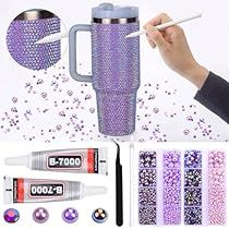 Bling Paint Party, How To Make Rhinestone Tumbler, Bedazzled Stuff, Nail Art Cute, Paintings Beautiful, Cute Tea Cups, Tumbler Cups Personalized, Creative Nail Art, Purple Flats