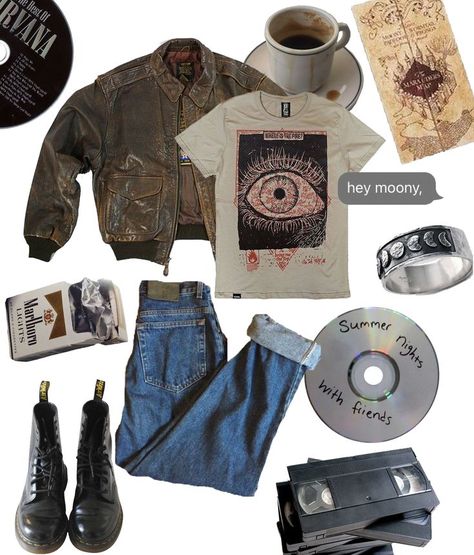 sirius black, padfoot, fit inspo, chaotic grunge academia, marauders aesthetic. Retro Clothes Aesthetic, Chaotic Grunge Academia, How To Dress Like Sirius Black, Marauders Outfits Sirius, Chaotic Grunge Aesthetic, Sirius Outfit Aesthetic, Marauders Clothes Aesthetic, Sirius Black Clothing Aesthetic, Sirius Black Wardrobe