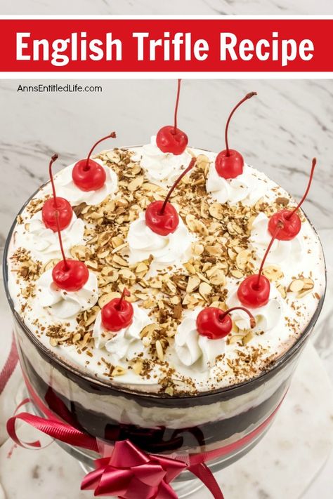 This classic trifle recipe is simply delicious! Making a traditional trifle recipe is easier than you think. The step-by-step instructions of this English Trifle Recipe come to easily resulting in a fabulous special occasion dessert. English Trifle Recipe Notes: ● My aunt gave me an English Trifle recipe 30 years ago. I liked the idea but felt it could be changed a bit. I added a lot of whipped cream, changed the liquor to rum, yellow to white cake, etc. and this is the recipe I came up with. Classic Trifle, Royal Desserts, English Trifle Recipe, Ultimate Desserts, Traditional Trifle, English Trifle, English Recipes, Trifle Recipes, Chocolate Oreo Cake