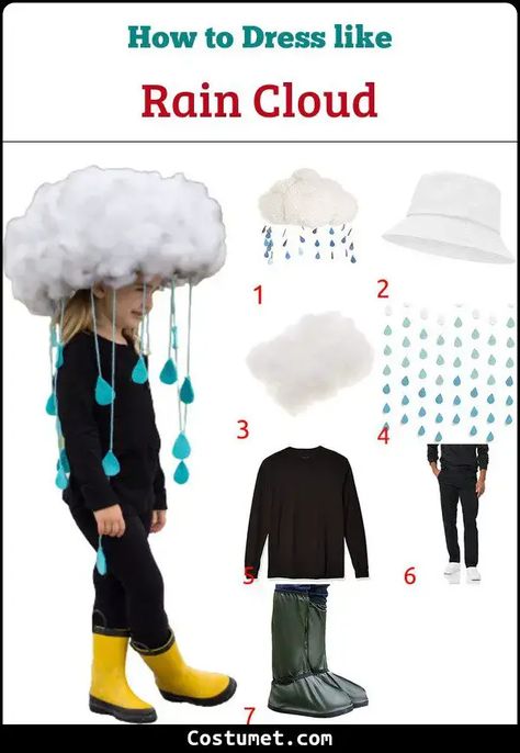 Rain Cloud Costume for Cosplay & Halloween 2023 Rain Drop Costume, Under The Weather Costume, Family Weather Costume, Rain Costume Women, Weather Costumes Group, Weather Halloween Costumes, Rain Halloween Costume, Cloud Costume Diy, Cloud Halloween Costume