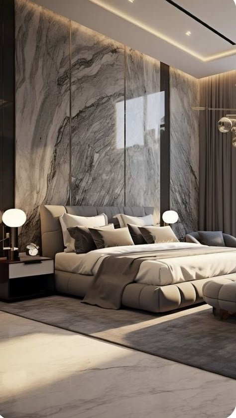 Modern Bedroom Design Luxury, Bedroom Design Luxury, Beautiful Bed Designs, Desain Pantry, Interior Design Per La Casa, Modern Luxury Bedroom, تصميم للمنزل العصري, Luxury Bedroom Design, Bed Design Modern