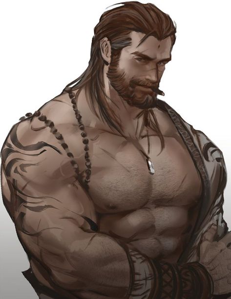 Barbarian Character Design Male, Barbarian Dnd, Viking Character, Male Character, Viking Art, Dungeons And Dragons Characters, Dnd Art, Fantasy Male, Moyen Age