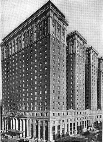 Statler And Waldorf, Hotel Pennsylvania, Majestic Hotel, Penn Station, New York Architecture, Block Area, Nyc Hotels, Glass Office, Landmark Buildings