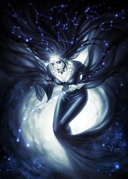 Nyx Goddess Art, Goddess Of Stars, Moon Goddess Art, Star Goddess, Goddess Art, Jive, Arte Fantasy, 판타지 아트, Fantasy Artwork