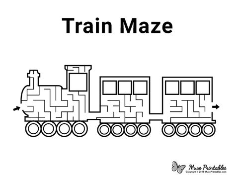 Free printable train maze. Download the maze and solution at https://museprintables.com/download/maze/train/ Train Coloring Sheets Free Printable, Free Train Printables, Train Worksheets Preschool, Train Activities For Kids, Kids Mazes, Free Printable Mazes, Trains Preschool, Mazes For Kids Printable, Vacation Bible School Craft