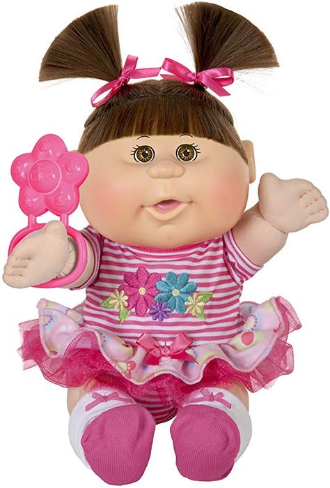 Amazon.com: Cabbage Patch Kids 12.5" Playtime Brunette Baby Ruffle Skirt: Toys & Games Cabbage Patch Babies, Kids Dolls, Cabbage Patch Kids Dolls, Barbie Stuff, Cabbage Patch Dolls, Baby Alive, Doll Play, Cabbage Patch Kids, Cabbage Patch