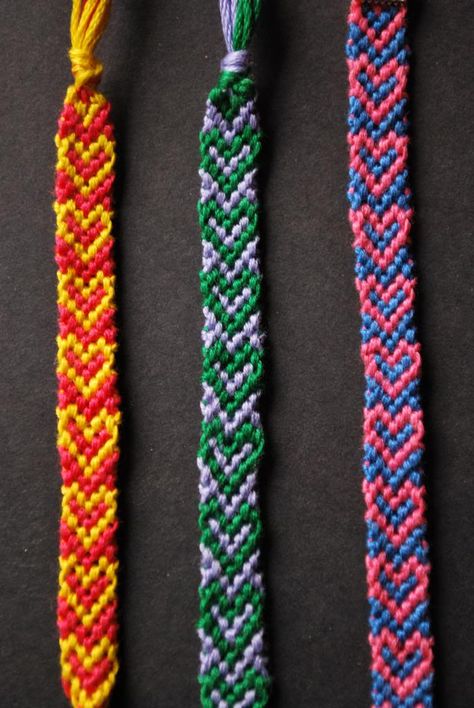 Bracelets Bead, Chevron Friendship Bracelets, Diy Friendship Bracelet, Friendship Bracelets Easy, Friendship Bracelet Patterns Easy, Yarn Bracelets, Make Friendship Bracelets, Best Friend Bracelets, Diy Heart