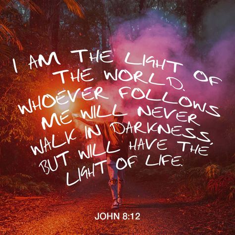 Daily Bible Verse on Twitter: "When Jesus spoke again to the people, he said, “I am the light of the world. Whoever… https://t.co/yTvUDKSC0F… " I Am The Light, Prayers For Hope, John 8 12, Who Is Jesus, John 8, Youversion Bible, New American Standard Bible, Amplified Bible, Daily Word