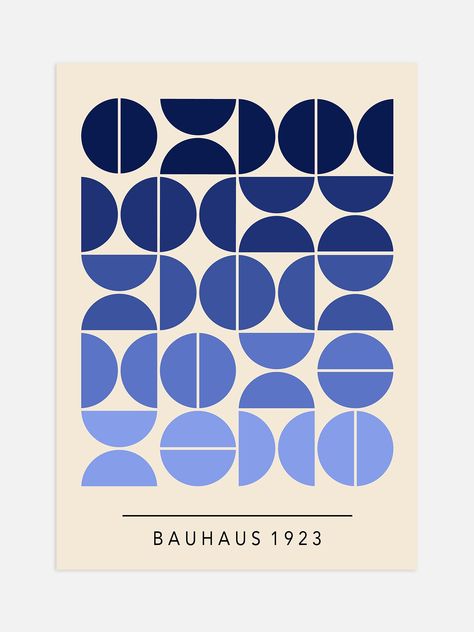 Portfolio Illustration, Retro Map, Bauhaus Art, Bauhaus Poster, Mid Century Scandinavian, Blue Gradient, Black And White Abstract, Flower Market, Map Print