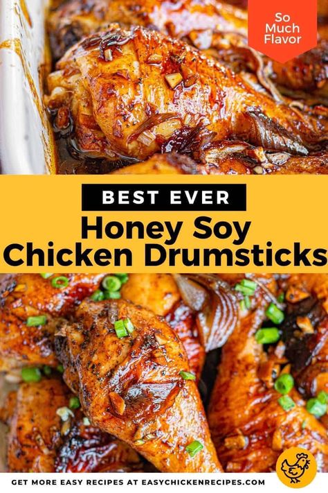 Drumsticks Recipe Oven, Sweet And Sticky Chicken Drumsticks, Juicy Chicken Drumstick Recipes, Chicken Wings And Drumsticks In The Oven, What To Do With Drumsticks, Delicious Chicken Drumstick Recipes, Soy Sauce Chicken Drumsticks, Asian Drumsticks Baked, Honey Soy Drumsticks