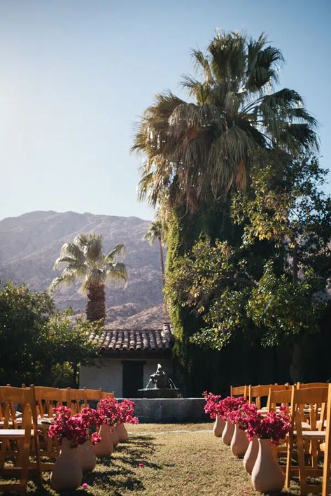 Fuschia Flowers, Palm Springs Wedding Venues, Festival Style Wedding, Trip To California, Southern California Wedding Venues, Outdoor Wedding Photography, Outdoor Wedding Inspiration, Wedding Details Photography, California Wedding Venues