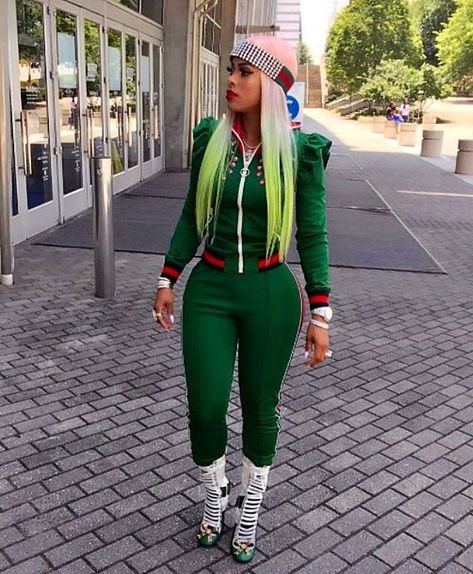 Keyshia Ka Oir, Gucci Inspired, Sleek Ponytail Hairstyles, Gucci Boots, Missy Elliott, Blac Chyna, Elastic Headband, Dope Fashion, Nicki Minaj