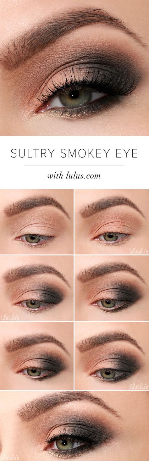 Beauty // Sultry smokey eyes tutorial. Machiaj Smokey Eyes, Fix Broken Makeup, Eyeliner Trends, Broken Makeup, Make Up Mata, Kuas Makeup, Hazel Eye Makeup, Make Up Tutorials, Smokey Eye Tutorial