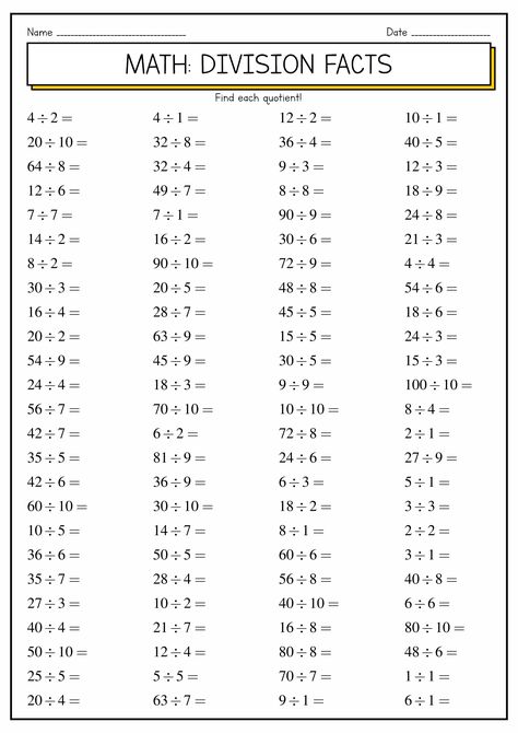 Division Facts Worksheets, Holiday Math Worksheets, Multiplication And Division Worksheets, Multiplication Facts Worksheets, Math Division Worksheets, Division Problems, Multiplication Worksheet, Counting Worksheets For Kindergarten, Multiplication Facts Practice