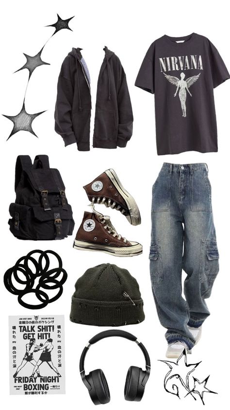 Boy Styles Outfits, Skaterboys Aesthetic Outfit, Emo Fits 2000s Men, 2000s Grunge Male, Fall Outfit Inspo Aesthetic Men, Grunge 1990s Style, Men Outfit Collage, Light Grunge Outfits Men, Midwestern Emo Outfit Men