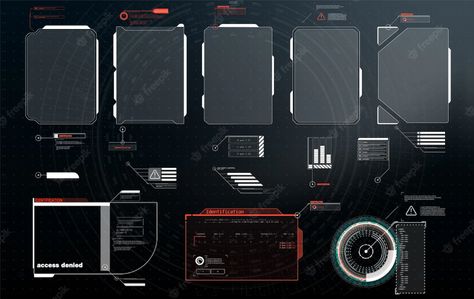 Vr Ui, Technology Design Graphic, Sci-fi Ui, Cyberpunk Games, Frame Layout, Game Interface, Game Ui Design, Graphic Design Fonts, Interior Design Art