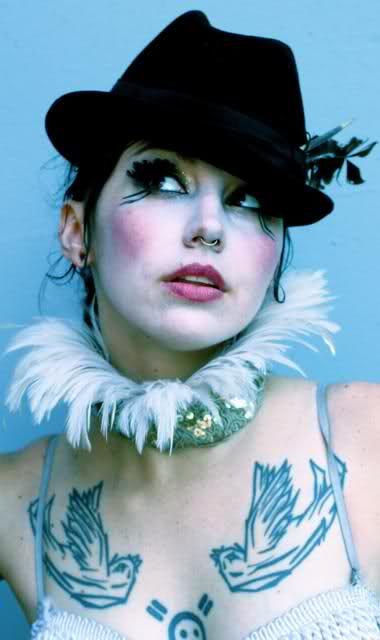 katie kay. Afycso Tattoo, Katie Kay Panic At The Disco, Goth Cabaret, Punk Cabaret, Katie Kay, Afycso Aesthetic, Cabaret Goth, Steampunk Circus, Disco Makeup