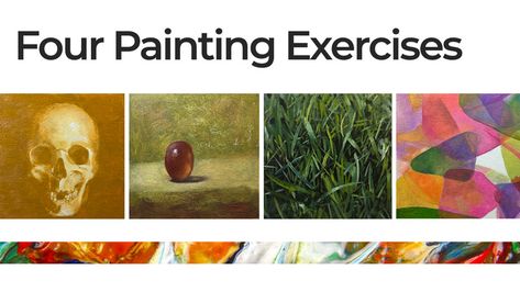 Oil Paint Exercise, Acrylic Paint Exercises, Acrylic Painting Exercises, Oil Painting Exercises, Painting Exercises Acrylic, Composition Reference, Painting Exercises, Oil Painting Basics, Art Exercises