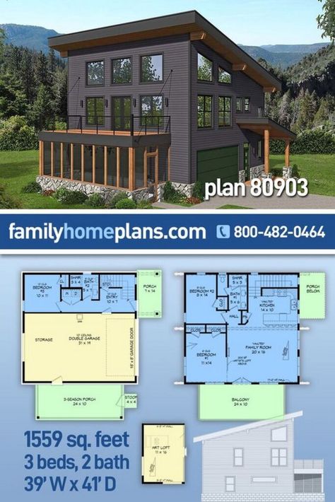 Tiny House Retreats: Escaping to Tranquility in Small Spaces Modern Garage Apartment, Garage With Living Quarters, Garage Apartment Plan, Apartment Plan, Pelan Rumah, Garage Loft, Custom Floor Plans, Cottage Designs, Garage Apartment Plans