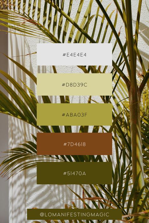 Earth-toned green and brown color palette for organic skincare brand. Uses multiple shades of green and earth tones to evoke nature. Canva Earth Tone Color Palette, Nature Palette Earth Tones, Green Brown Color Palette Earth Tones, Earthly Tones Palette, Natural Organic Color Palette, Organic Palette Color, Filipino Color Palette, Color Palette Nature Earth Tones, Earth Color Palette Nature