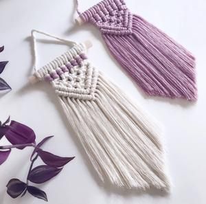 Macrame Cord, String & Rope Supplies Australia | Mary Maker Studio Mini Macrame Wall Hanging, Pola Macrame, Macrame Weaving, Makramee Diy, Small Macrame, Macrame Wall Hanging Diy, Mini Macrame, Color Wall, Macrame Patterns Tutorials