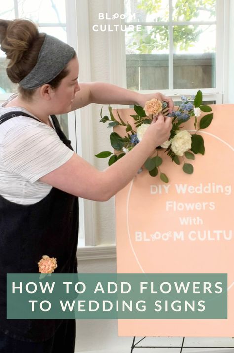 In this tutorial from Bloom Culture Flowers, we are sharing how to create beautiful wedding signs for your wedding reception, wedding welcome signs or wedding ceremony decor. Our step by step tutorials will take you through how to make DIY Wedding Signs for your wedding decor. Floral Wedding Signs add a unique and custom touch to your big day. Diy Wedding Welcome Sign, Floral Wedding Sign, Welcome Flowers, Diy Wedding Arch, Diy Floral Decor, Boring People, Wedding Signs Diy, Floral Signs, Wedding Reception Flowers