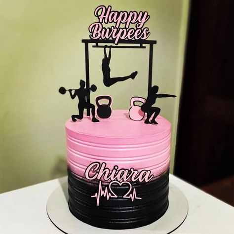 Workout Cake, Bolo Academia, Bolo Crossfit, Fitness Cake, Gym Cake, Bolo Fit, Cakes For Women, Barbie Birthday, Burpees