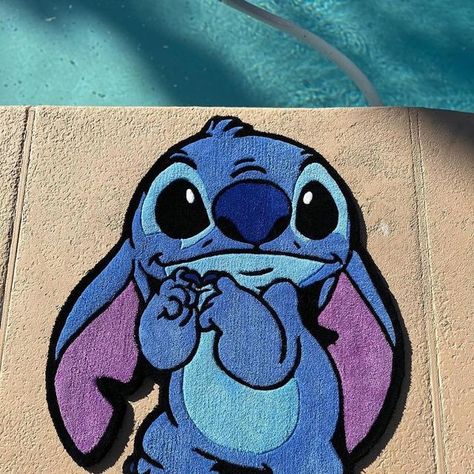 Tufted Rug Cute, Elephant Tufted Rug, Stitch Tufting Rug, 3d Tufted Rug, Cartoon Character Rugs, Tufting Design Ideas, Rug Tufting Design, Tufting Rugs Ideas, Rug Tufting Ideas