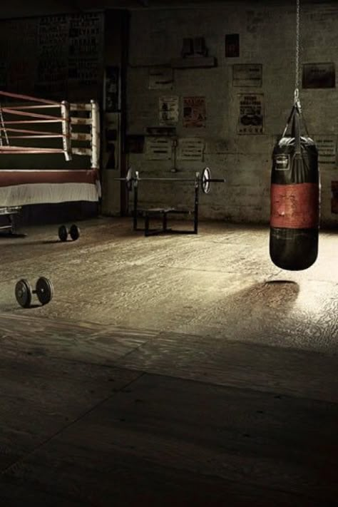 Old Boxing Gym Aesthetic, Muay Thai Wallpaper, Vintage Boxing Gym, Boxing Wallpaper, Boxing Rings, Vintage Boxing, Boxing Bag, Gym Wallpaper, Diy Home Gym