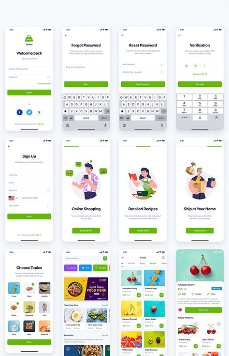 Supermarket App, Ios Design Guidelines, Desain Ux, Ux Design Principles, Food Web Design, Ux App Design, App Design Layout, Ecommerce App, Android Design