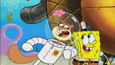 Sandy and SpongeBob by Hebrew2014 on DeviantArt Spongebob Squarepants Sandy, Spongebob And Sandy, Spongebob Funny Pictures, Spongebob Quotes, Best Cartoons Ever, Sandy Cheeks, Spongebob Funny, Funny Pix, Patrick Star