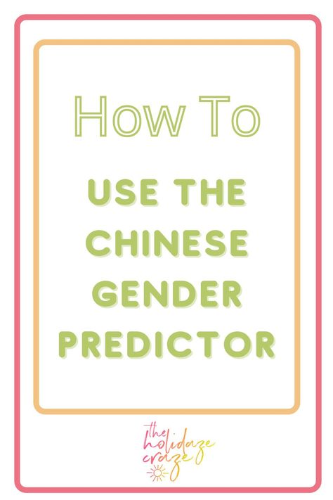 Try out ideas from theholidazecraze.com for your next big occasion! Make every moment an opportunity to celebrate! Get ready for the birth of your new baby with a Chinese gender chart prediction! Chinese Gender Predictor, Chinese Gender Chart, Gender Chart, Spring Pregnancy Announcement, Gender Predictor, Conception Date, Easter Pregnancy Announcement, Pregnancy Announcement To Parents, Dog Pregnancy Announcement