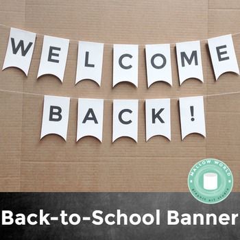 Free Printable: Welcome Back! Banner #backtoschool Welcome Back Party Decorations, Wel Come Back To School Board, Welcome Back Banner Printable Free, Welcome Back To Work Office, Welcome Back Boards, Welcome Banner Printable, Welcome Back To Work, Welcome Back Party, Welcome Back Banner